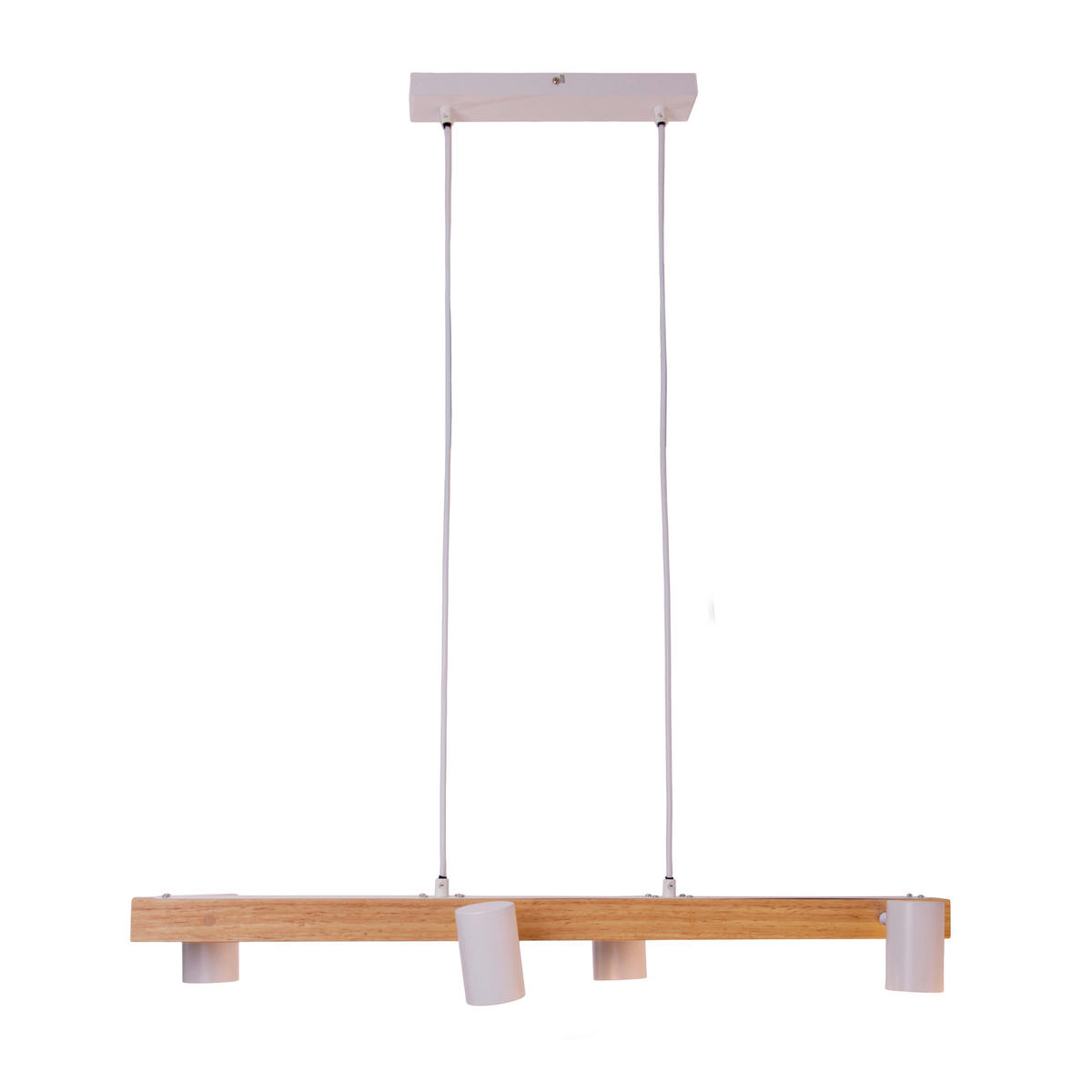 Näve Leuchten Pendelleuchte 7094523 weiß Metall Holz B/H/T: ca. 24x120x80 cm GU10 4 Brennstellen Frida - weiß (24,00/120,00/80,00cm) - Näve Leuchten