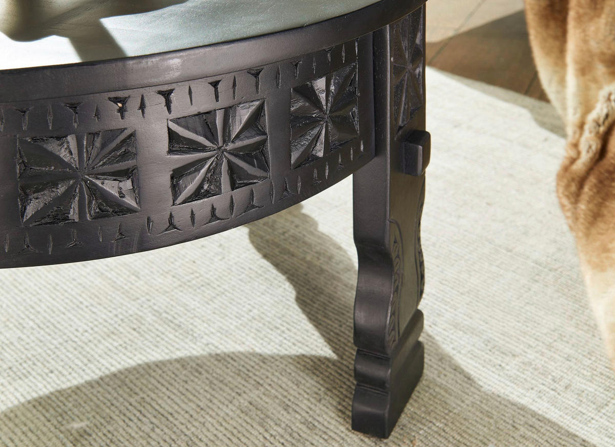 Couchtisch schwarz B/H/T: ca. 60x36x60 cm Couchtisch - schwarz (60,00/36,00/60,00cm) - Wohnling