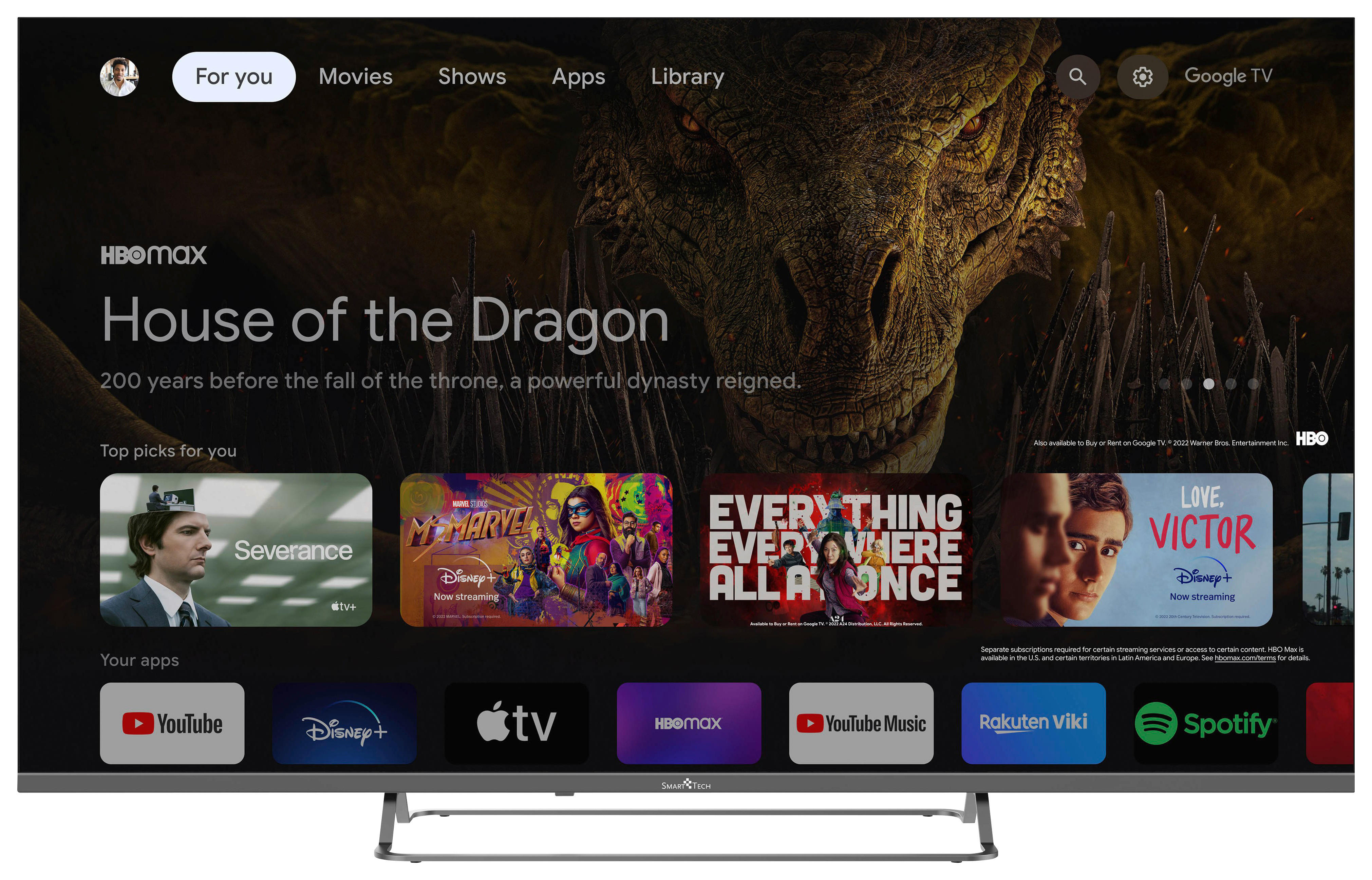 Smart Tech LED-TV 55 Zoll Diagonale ca. 139 cm QLED-TV_55"_4K_55QG02V_SmartTech - (139,00cm) - Smart Tech