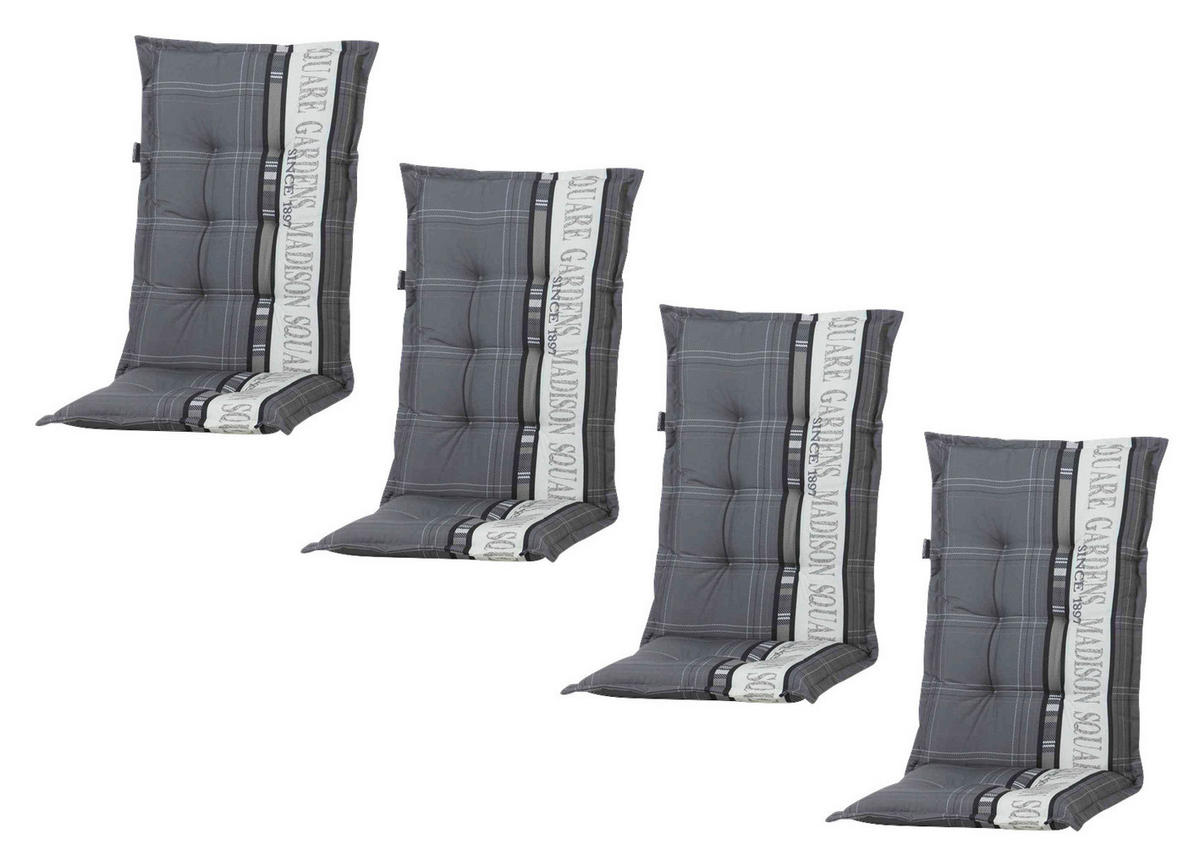 Madison Auflage Garden grau Polyester B/H/L: ca. 123x8x50 cm Garden - grau (50,00/123,00/8,00cm) - Madison