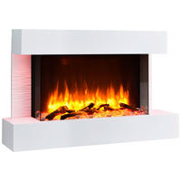 Balderia Wandkamin grau MDF B/H/T: ca. 120x632x24 cm Elekt.-Kamin Aieda EF279A-MT279D-CG - grau (120,00/632,00/24,00cm) - Balderia