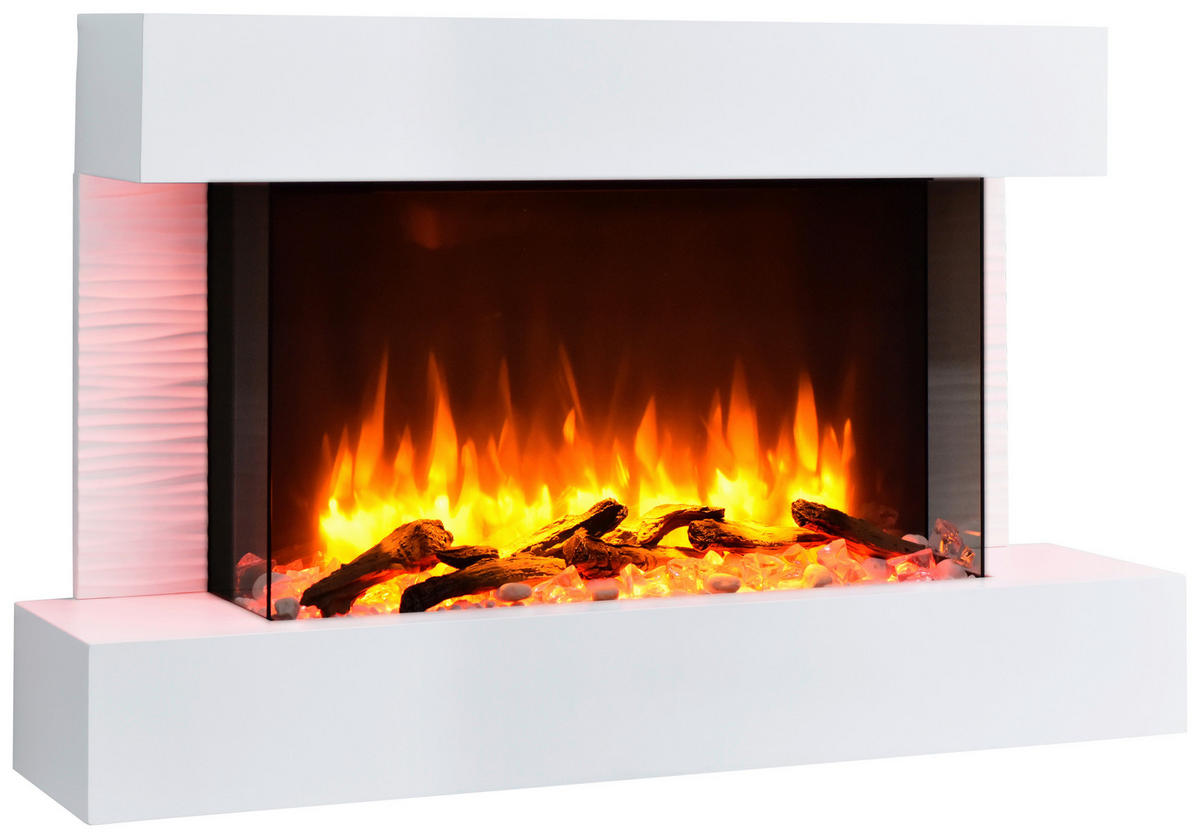 Balderia Wandkamin grau MDF B/H/T: ca. 120x632x24 cm Elekt.-Kamin Aieda EF279A-MT279D-CG - grau (120,00/632,00/24,00cm) - Balderia
