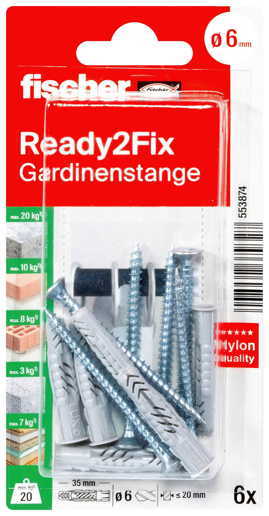 fischer Montage- Set Montageset_Gardinenstange_fischer - fischer