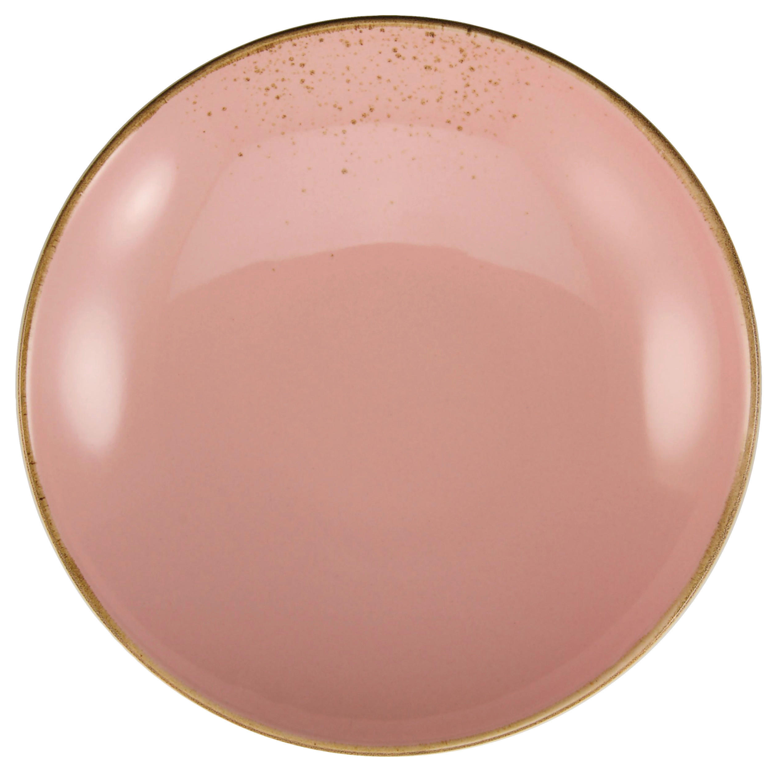 CreaTable Suppenteller NATURE COLLECTION rosa Steinzeug D: ca. 22 cm NATURE COLLECTION - rosa (22,00cm) - CreaTable