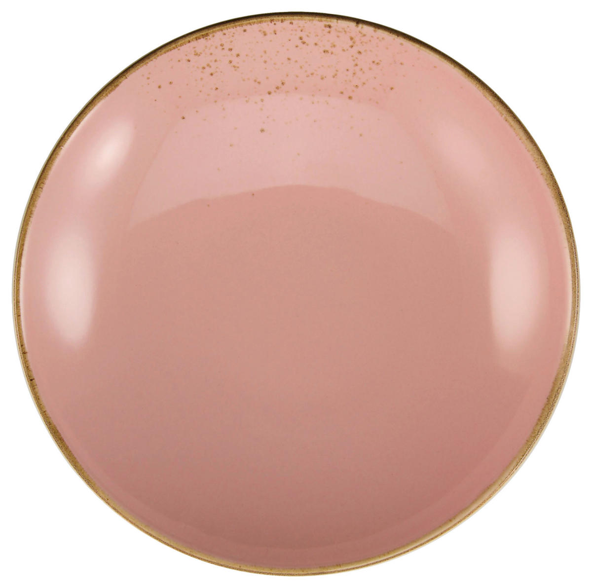 CreaTable Suppenteller NATURE COLLECTION rosa Steinzeug D: ca. 22 cm NATURE COLLECTION - rosa (22,00cm) - CreaTable