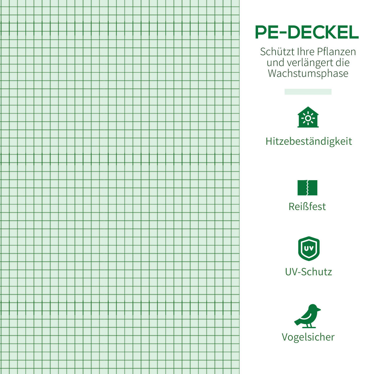 Outsunny Gewächshaus B/H/L: ca. 180x200x180 cm Gewächshaus - grün (180,00/180,00/200,00cm) - Outsunny