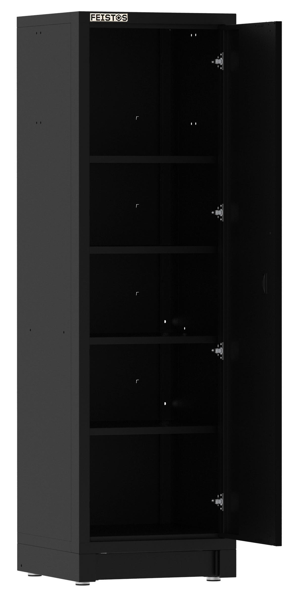 Hochschrank EOS Blackline schwarz B/H/L: ca. 60x200x61 cm EOS Blackline - schwarz (61,00/60,00/200,00cm) - Feistos