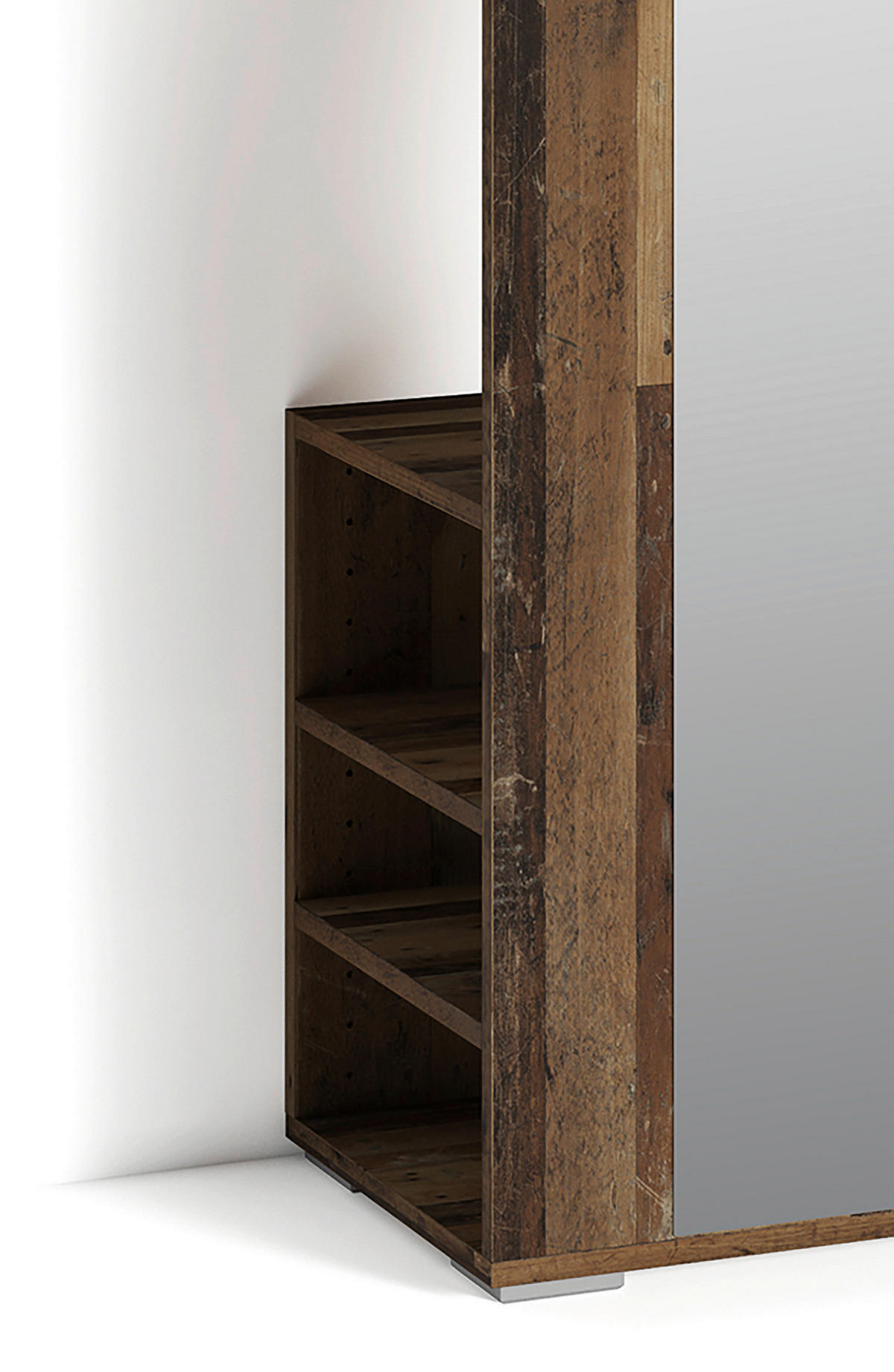 Hochschrank BEN Eiche Old Wood Nachbildung B/H/T: ca. 40x184x35 cm BEN - Eiche (40,00/184,00/35,00cm) - byLIVING