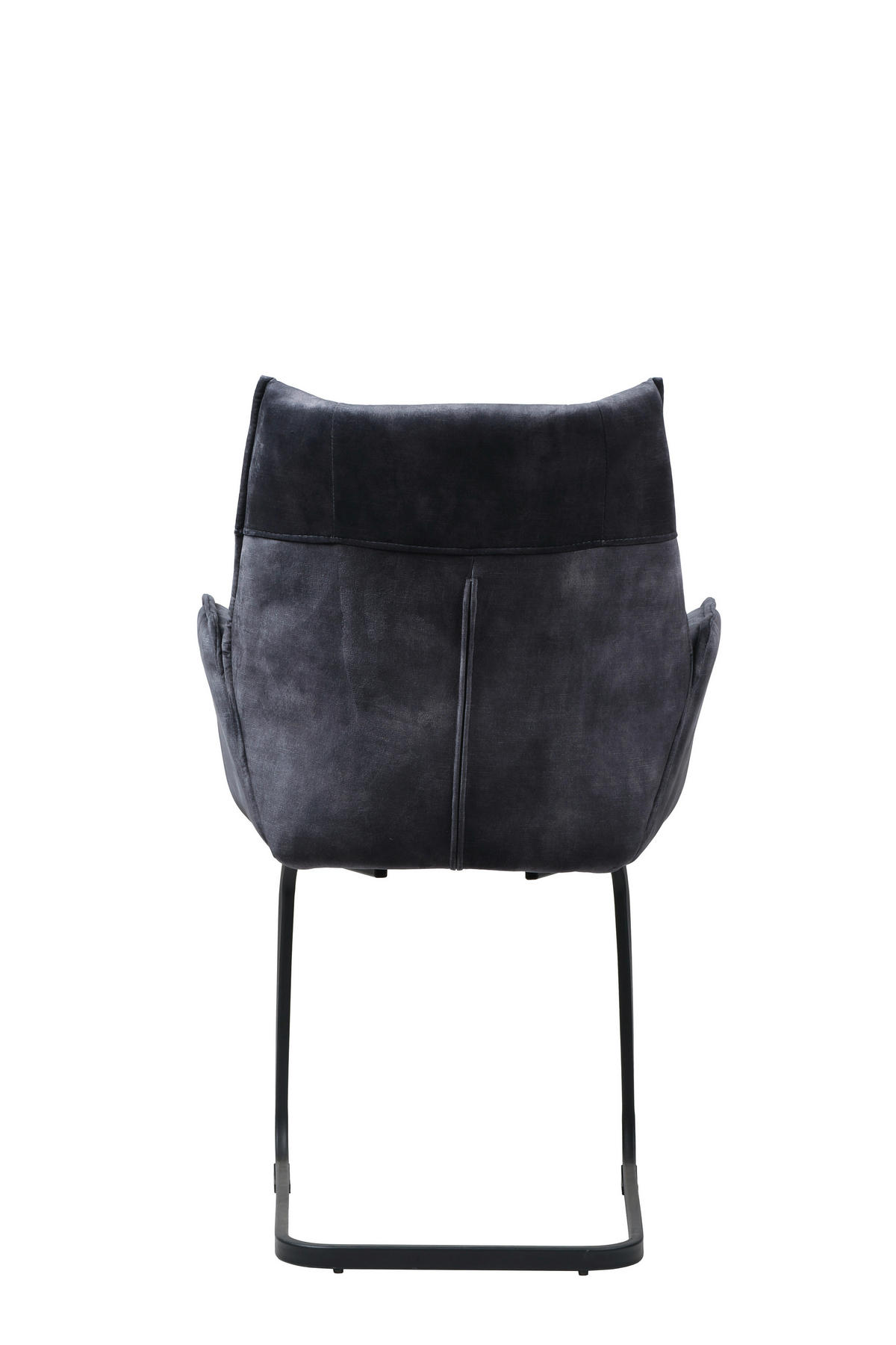 Schwingstuhl Sydney dunkelgrau schwarz Samtoptik Metall B/H/T: ca. 61x95x60 cm Sydney - schwarz/dunkelgrau (61,00/95,00/60,00cm)