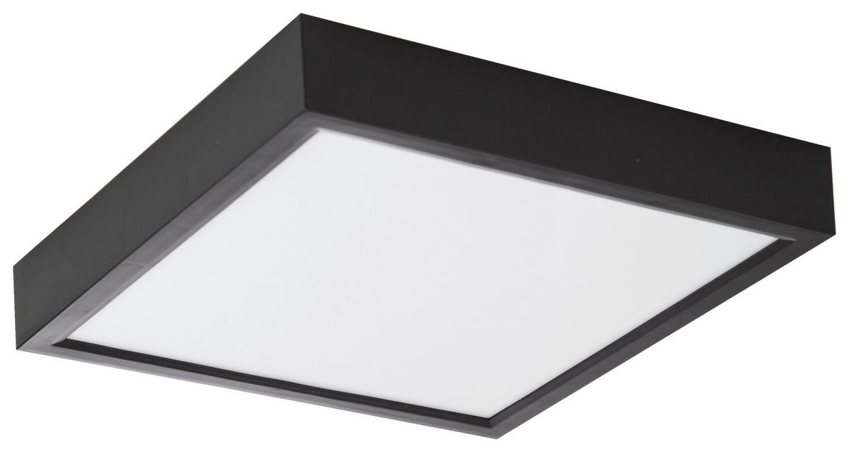 Nowa LED-Deckenleuchte 61041708 schwarz Kunststoff B/H/T: ca. 17x3,6x17 cm 1 Brennstellen PUCCY - schwarz (17,00/3,60/17,00cm) - Nowa