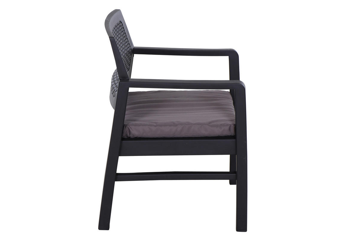 ProGarden Balkonset Kraka anthrazit Kunststoff B/H/L: ca. 60x42x70 cm Kraka - anthrazit (70,00/60,00/42,00cm) - ProGarden