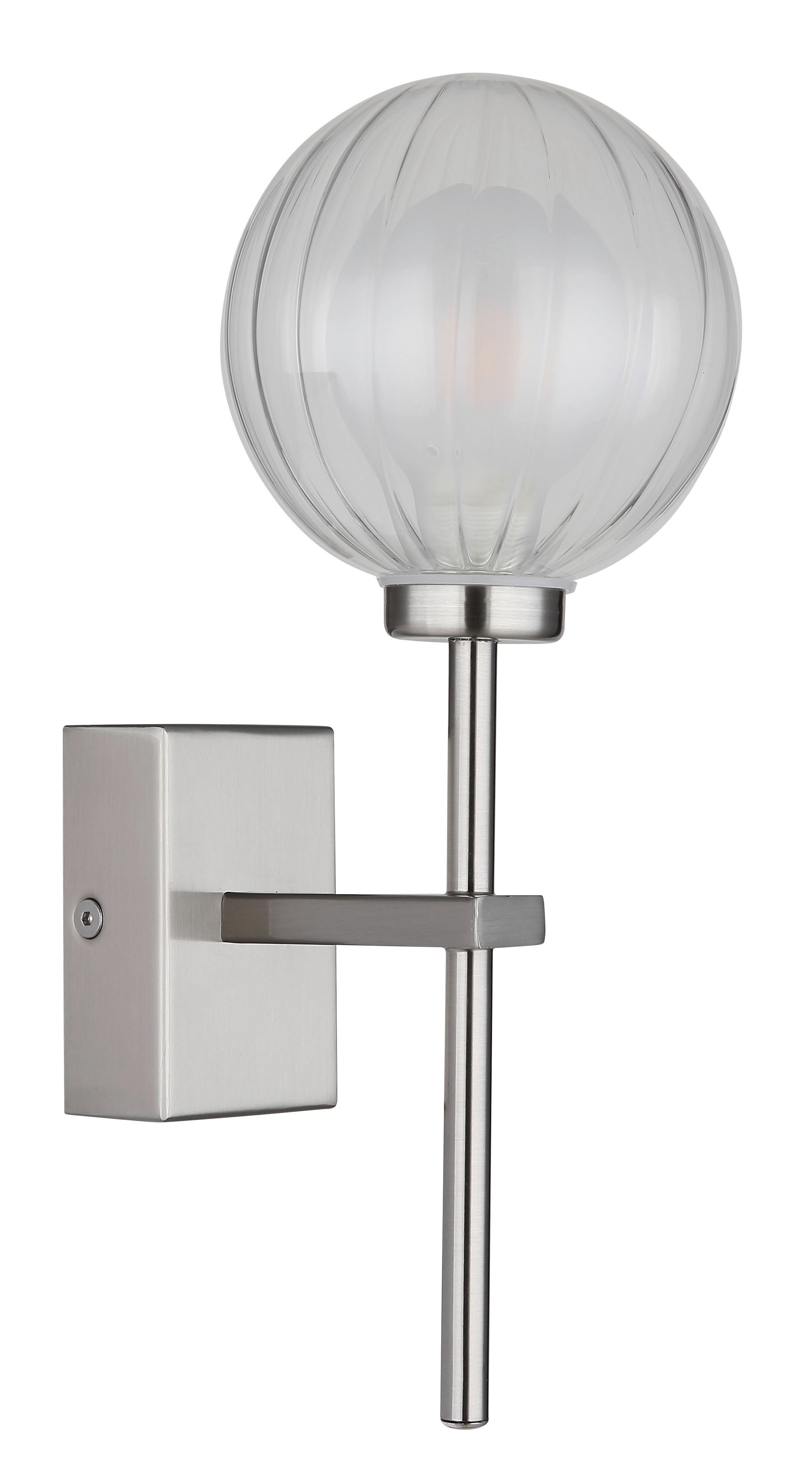 GLOBO Wandleuchte Ander 41928WN klar silber Glas Aluminium B/H: ca. 10x26 cm G9 1 Brennstellen Ander - klar/silber (10,00/26,00cm) - GLOBO