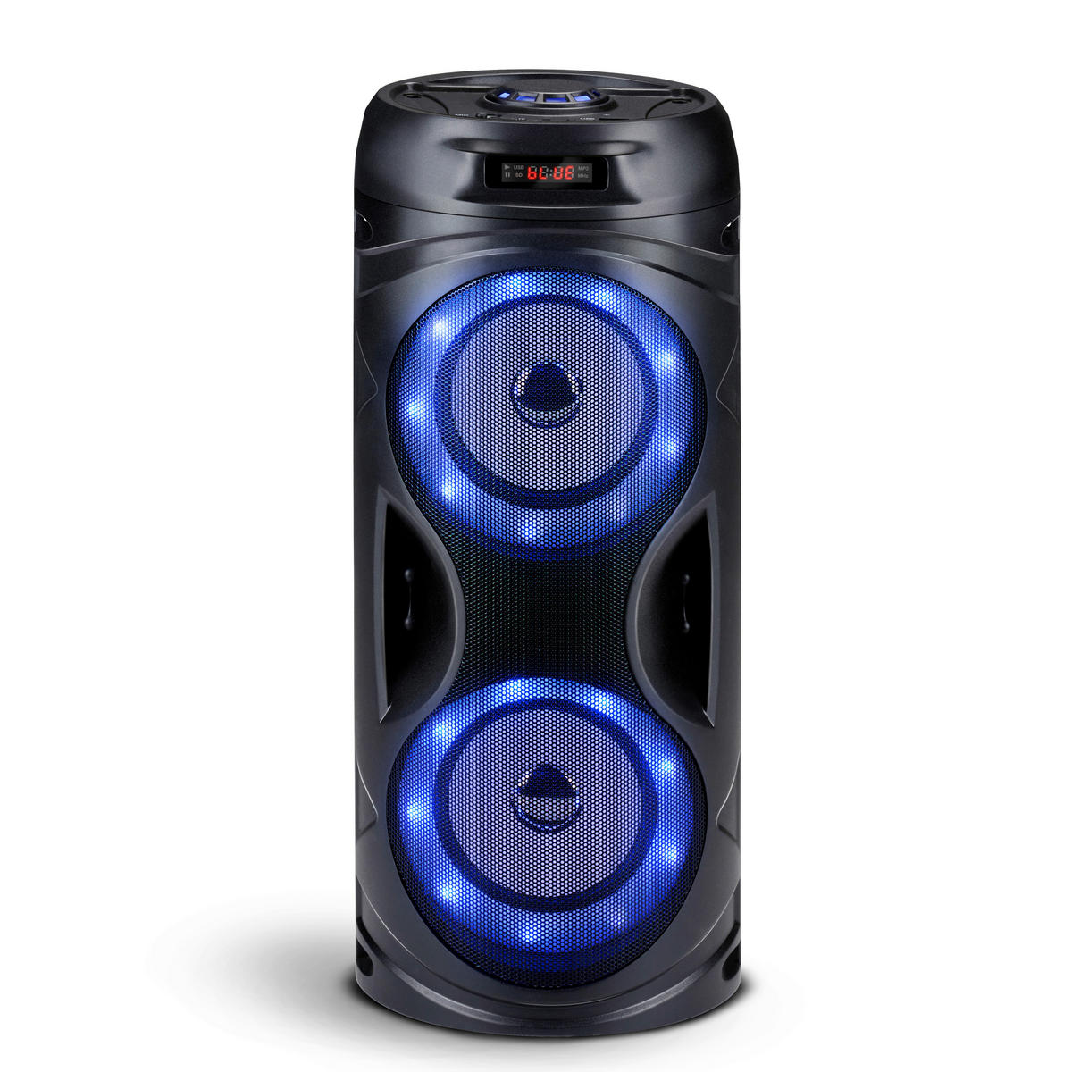 Lautsprecher schwarz Bluetooth-LED-Partylautsprecher - schwarz