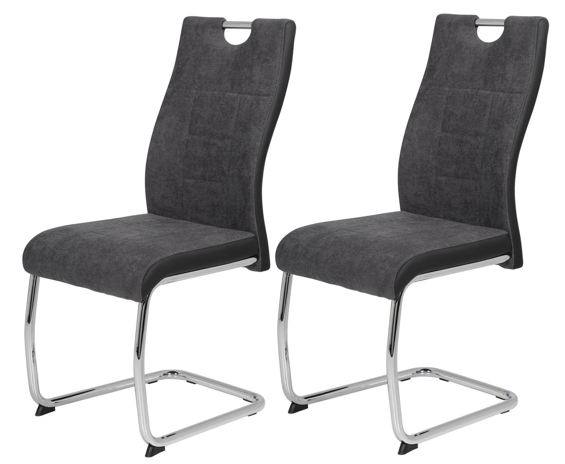 Schwingstuhl Alina S anthrazit Kunstleder Metall B/H/T: ca. 43x98x59 cm Alina S - anthrazit (43,00/98,00/59,00cm) - Hela