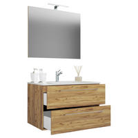 Waschplatz 3tlg-Badinos Eiche Honig Nachbildung B/H/T: ca. 81x52x46 cm 3tlg-Badinos - Eiche (81,00/52,00/46,00cm) - VCM Möbel