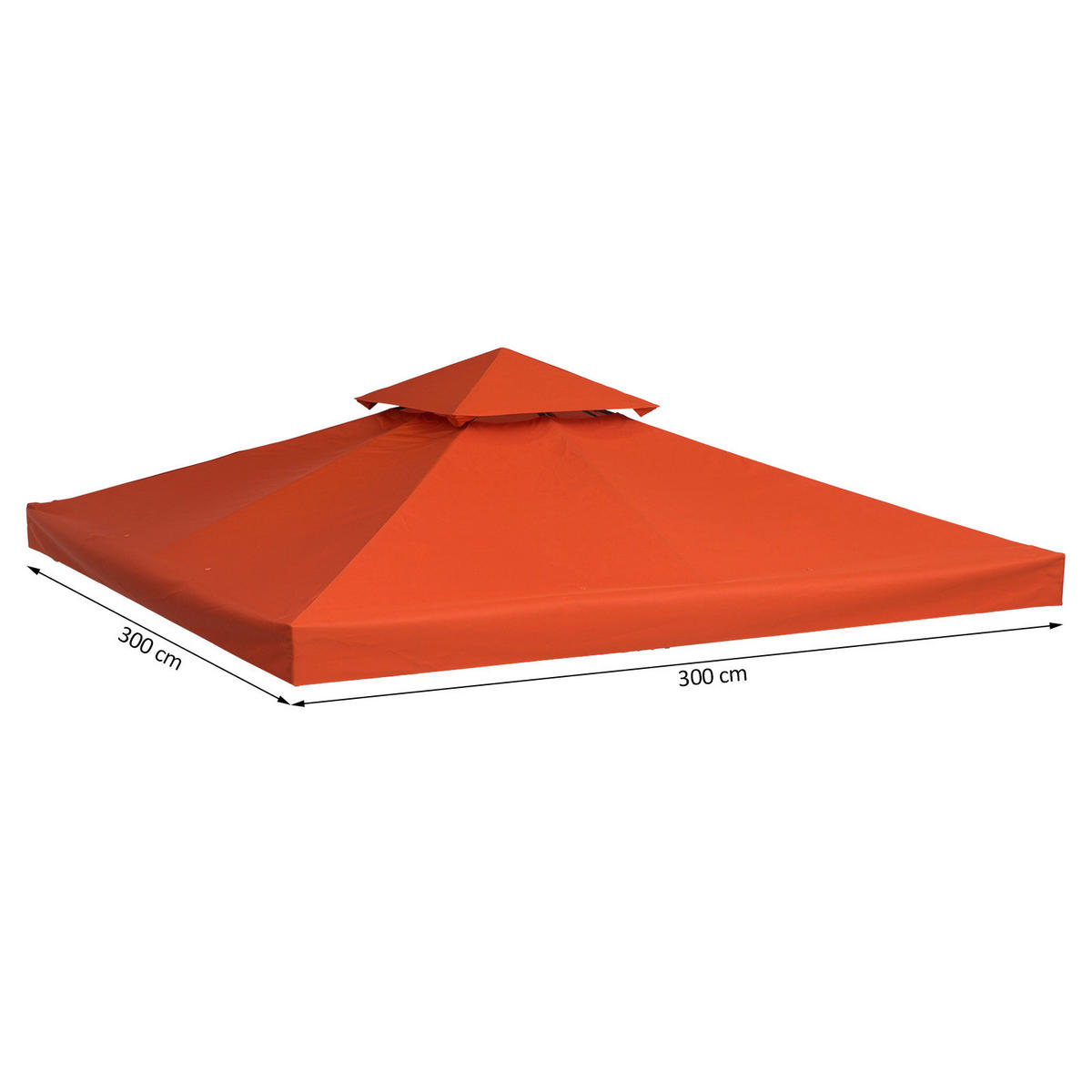 Outsunny Ersatzdach terra Polyester-Mischgewebe B/L: ca. 300x300 cm Ersatzdach - terra (300,00/300,00cm) - Outsunny