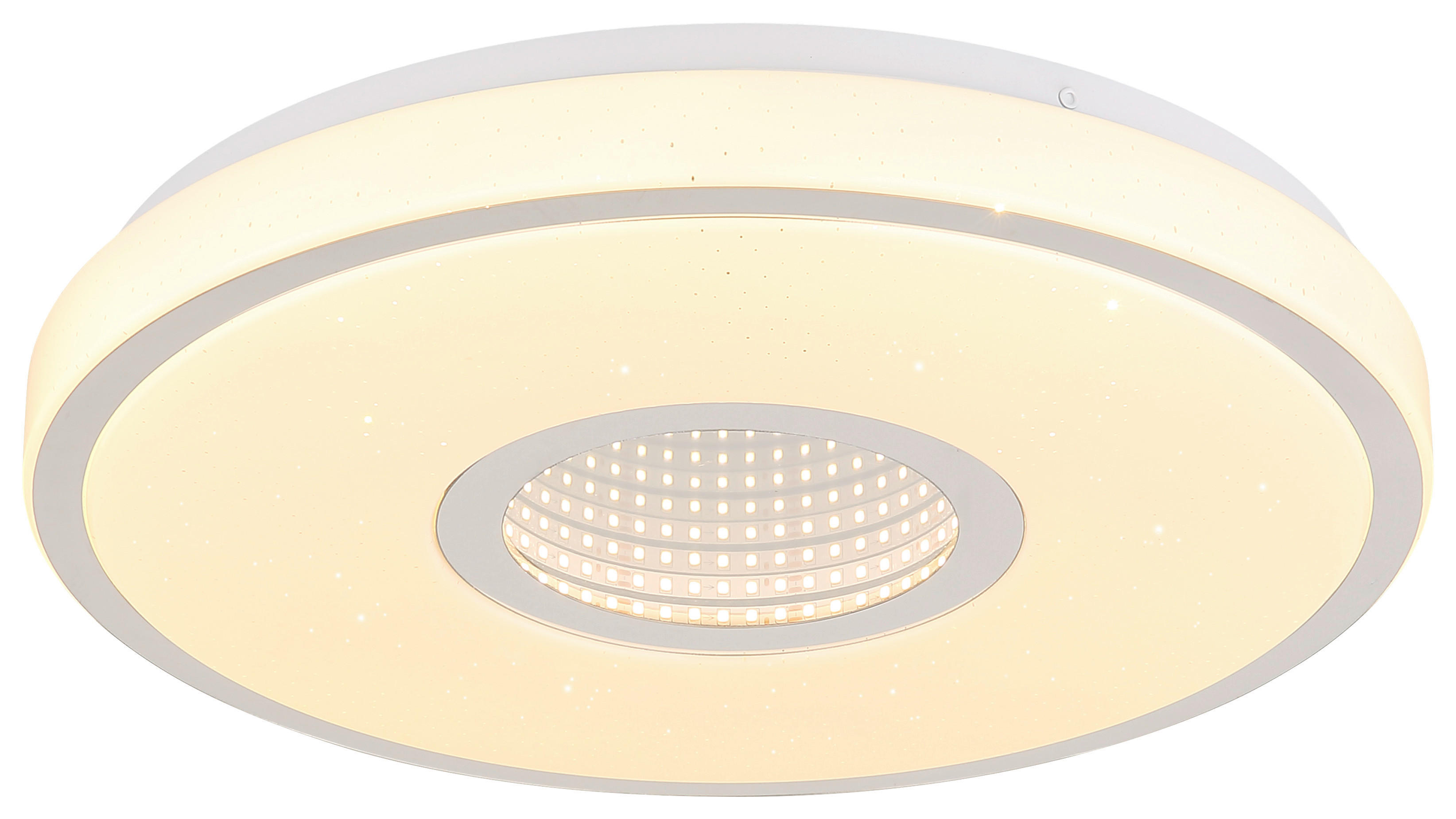 GLOBO Deckenleuchte weiß Opal Kunststoff H/D: ca. 6,5x38 cm 1 Brennstellen ASTANIA - weiß/Opal (38,00/6,50cm) - GLOBO