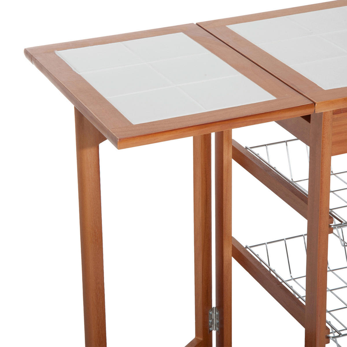 HOMCOM Servierwagen natur Holz B/H/T: ca. 92x75x37 cm Servierwagen - natur (92,00/75,00/37,00cm) - HOMCOM
