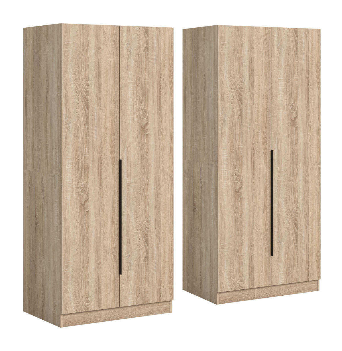 Kleiderschrank KOPENHAGEN Eiche Sonoma Nachbildung B/H/T: ca. 160x181x52 cm KOPENHAGEN - Eiche (160,00/181,00/52,00cm) - xonox.home