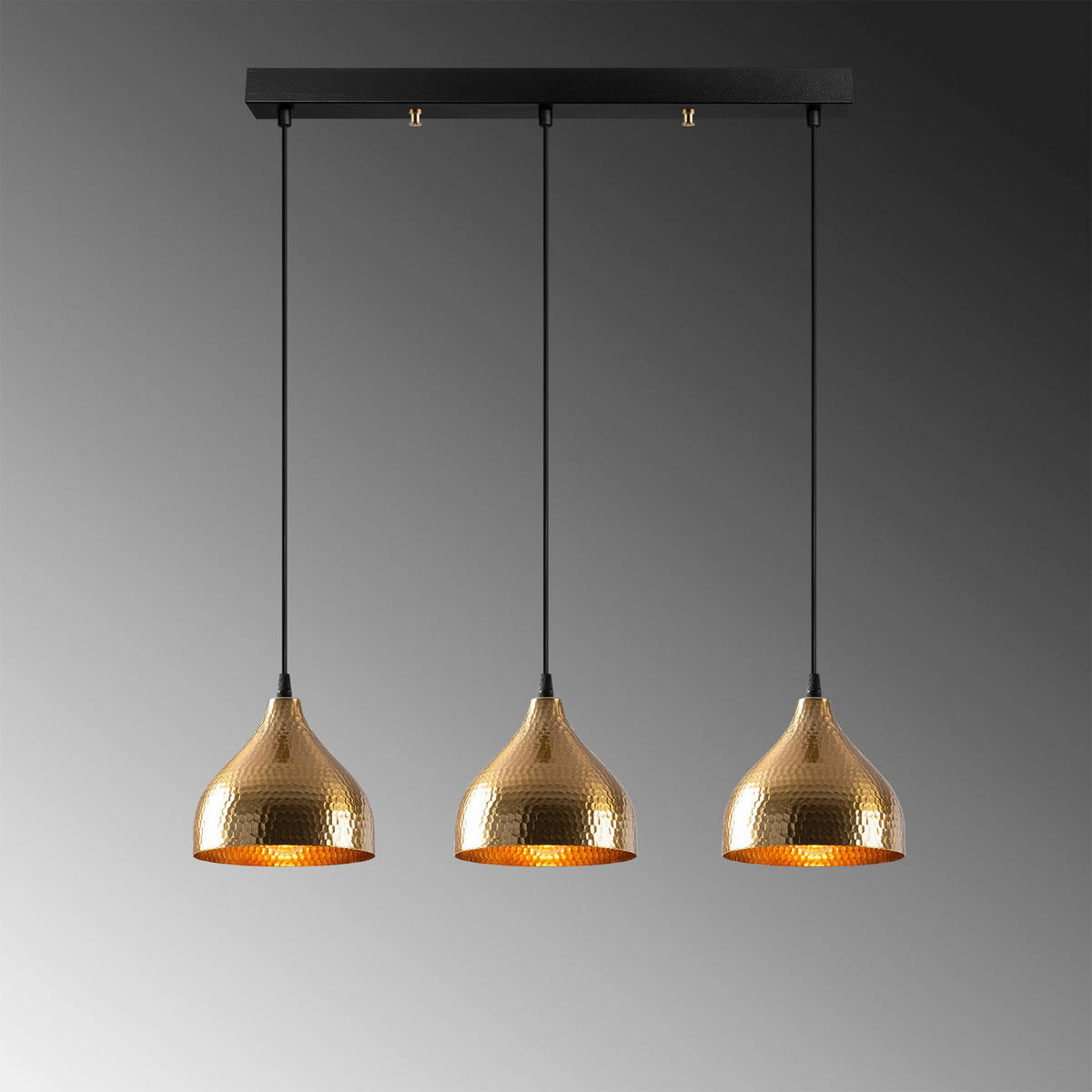 Opviq Pendelleuchte Tattoo bronze Metall B/H/T/L/D: ca. 18x114x18x68x18 cm E27 3 Brennstellen Tattoo - bronze (68,00/18,00/114,00cm) - Opviq