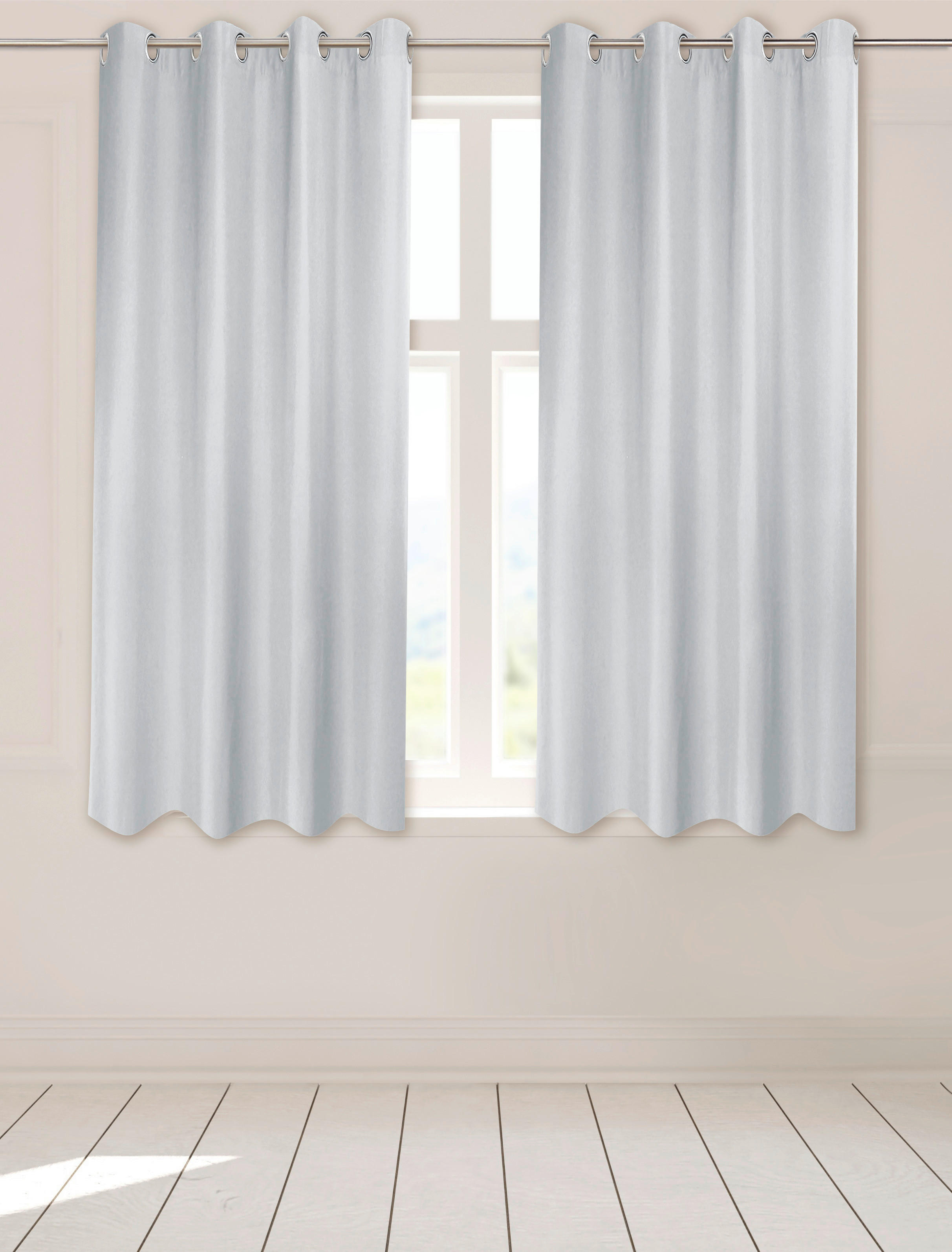 Ösenvorhang Sorrento silber B/L: ca. 140x175 cm Sorrento - silber (140,00/175,00cm) - POCOline