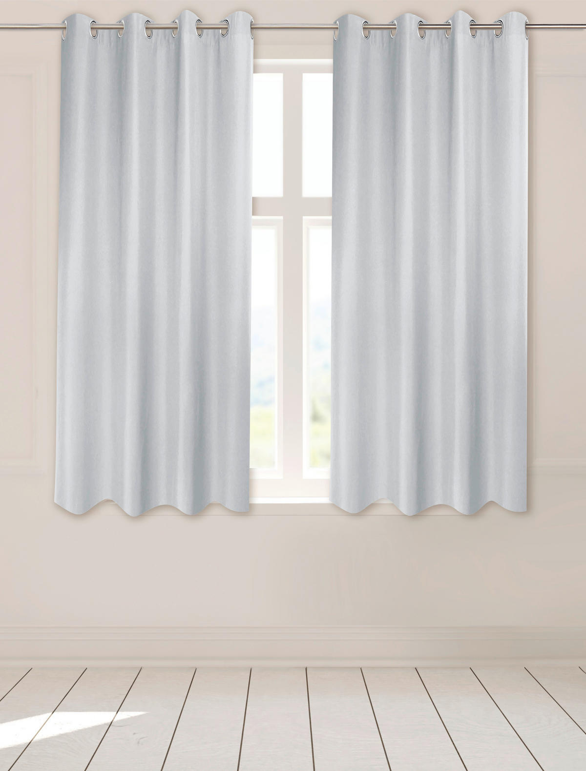 Ösenvorhang Sorrento silber B/L: ca. 140x175 cm Sorrento - silber (140,00/175,00cm) - POCOline
