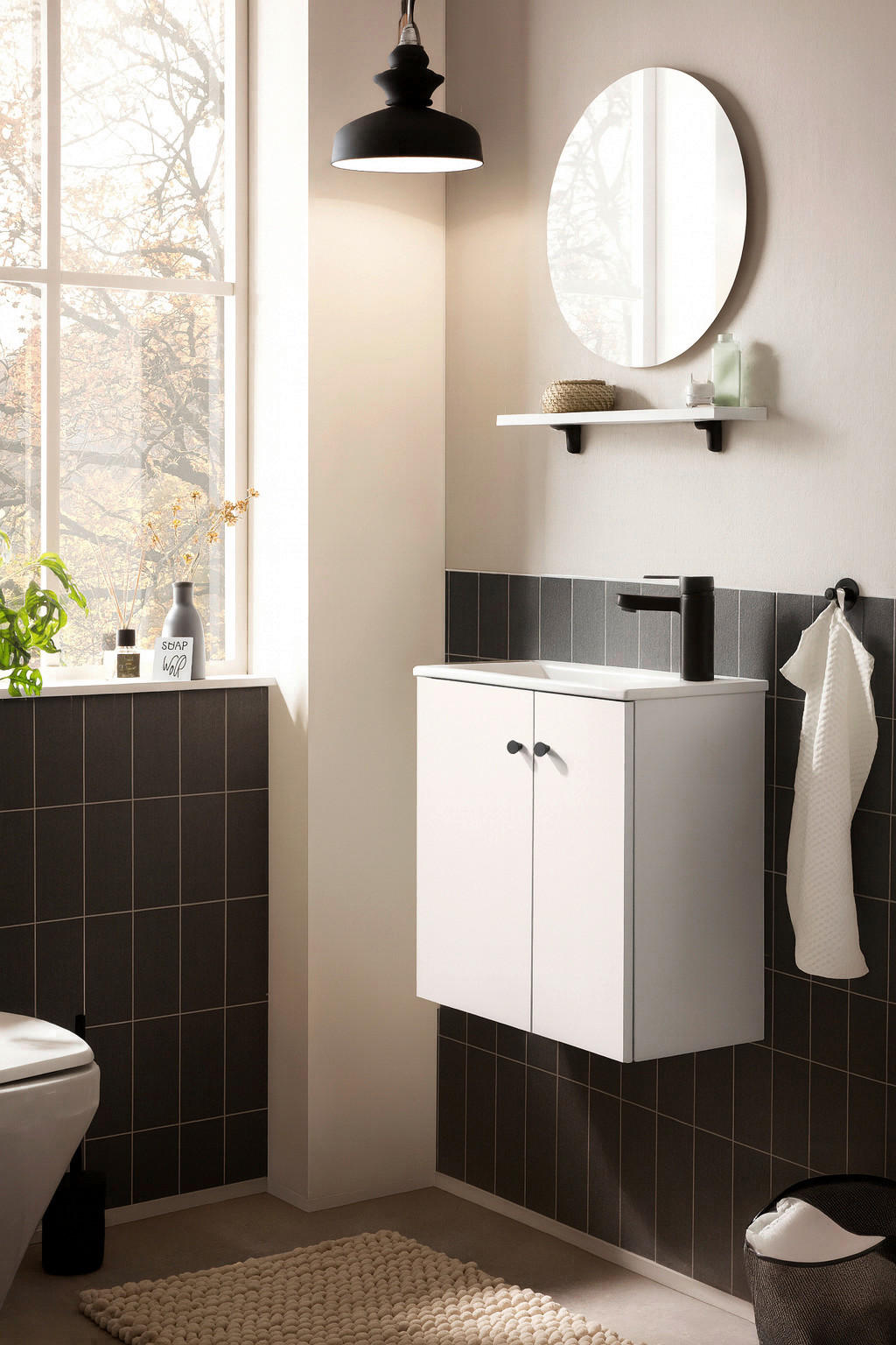 Thumbnail - Waschbeckenunterschrank Ebba weiß B/H/T: ca. 50x51,4x25 cm