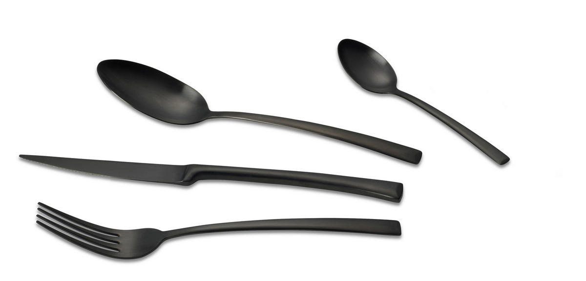 ECHTWERK Besteckset Avelino schwarz Edelstahl 16 tlg. Avelino - schwarz (25,00/14,50/7,00cm) - ECHTWERK