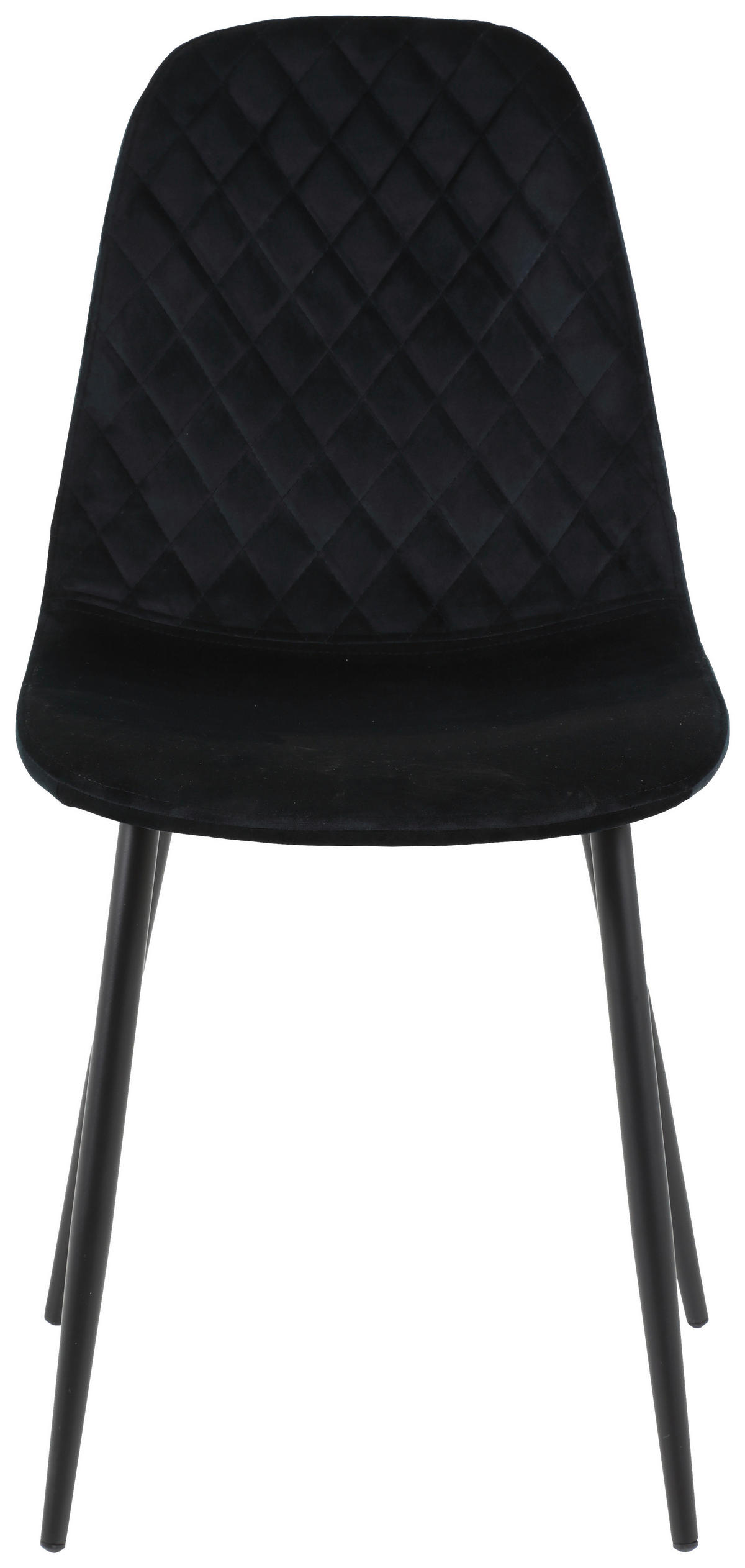 Stuhl Mira 2er Set schwarz Samtoptik B/H/T: ca. 44x89x53,5 cm Mira 2er Set - schwarz (44,00/89,00/53,50cm) - Hela