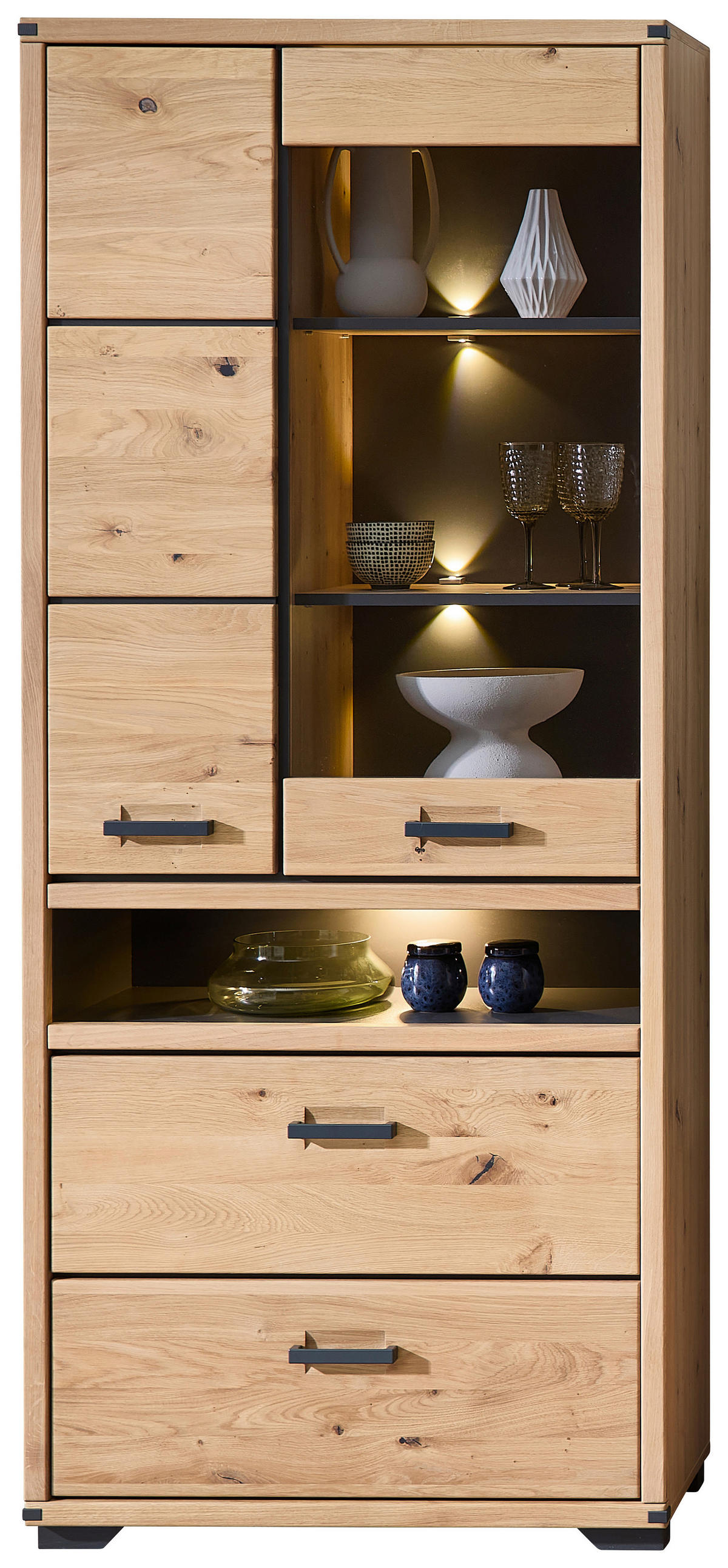 Vitrine Genua B/H/T: ca. 85x204x38 cm Genua - (85,00/204,00/38,00cm)