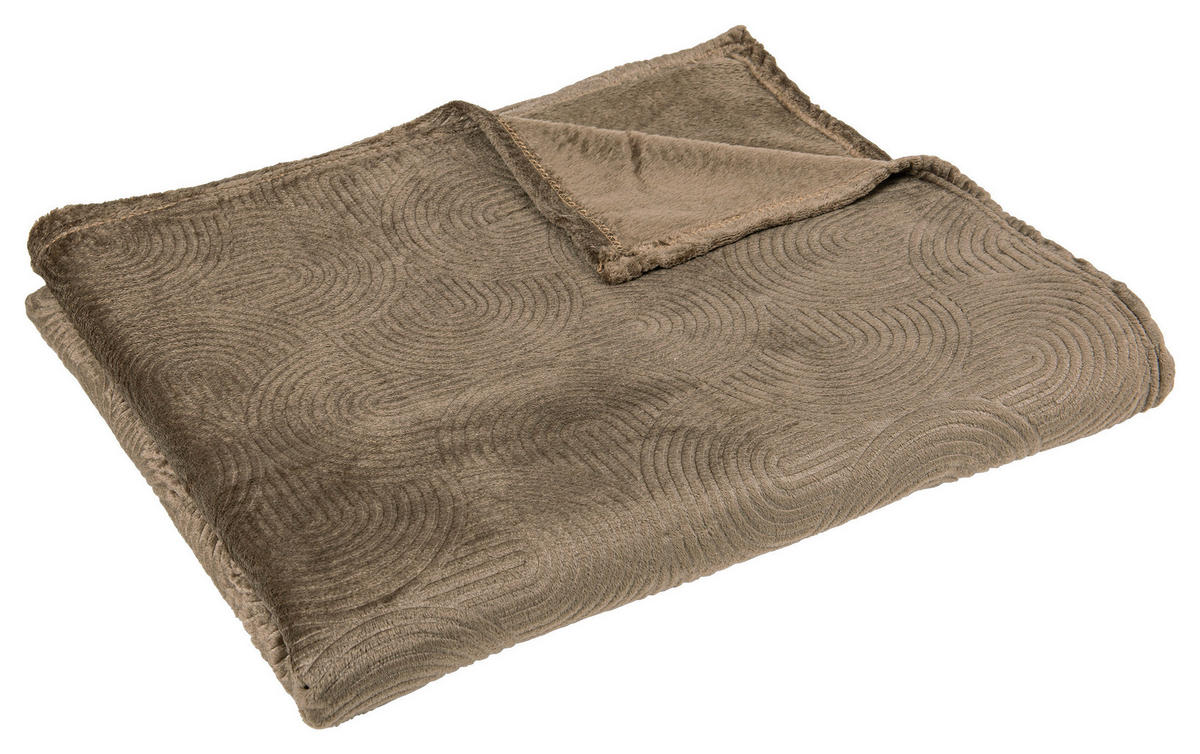 Wohndecke Wohndecke_XXL_Bogen braun - braun (180,00/210,00cm)