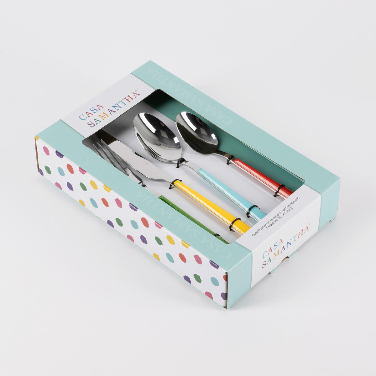 CASA SAMANTHA Besteckset SABOR bunt Edelstahl 16 tlg. SABOR - bunt - CASA SAMANTHA