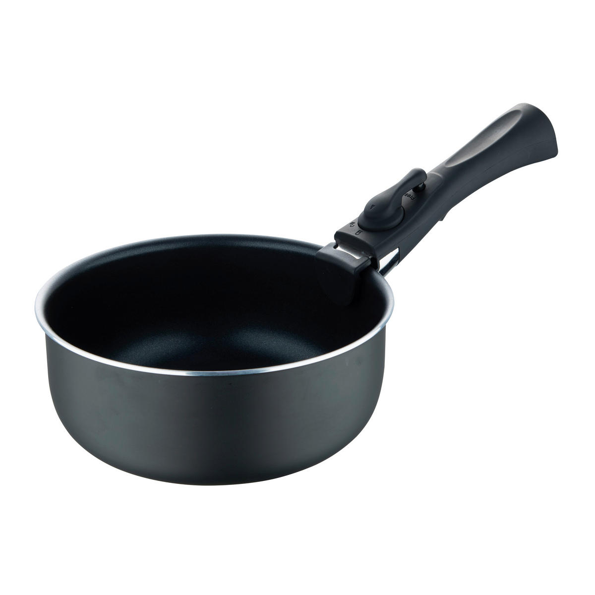 BERGNER Topfset CLICK & COOK schwarz Aluminium 4 tlg. CLICK & COOK - schwarz/silber (30,30/30,00/9,70cm) - BERGNER