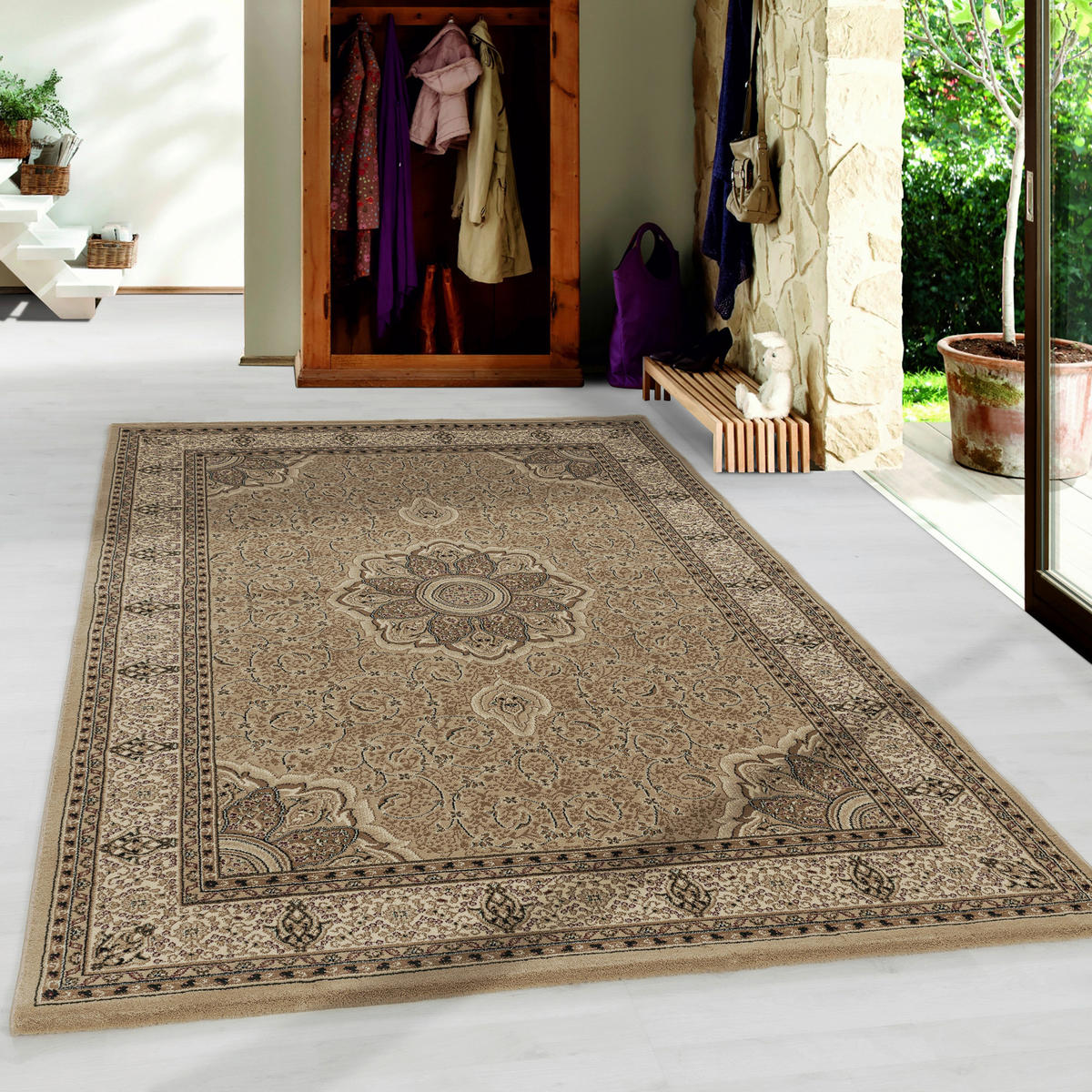 Ayyildiz Teppich KASHMIR beige B/L: ca. 160x230 cm KASHMIR - beige (160,00/230,00cm) - Ayyildiz