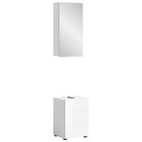 Badezimmer-Set VIRA weiß weiß Hochglanz B/H/T: ca. 38x190x34 cm VIRA - weiß (38,00/190,00/34,00cm) - xonox.home