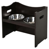 PawHut Futterstation dunkelbraun MDF B/H/T: ca. 54x47x32 cm Futterstation - dunkelbraun (54,00/47,00/32,00cm) - PawHut
