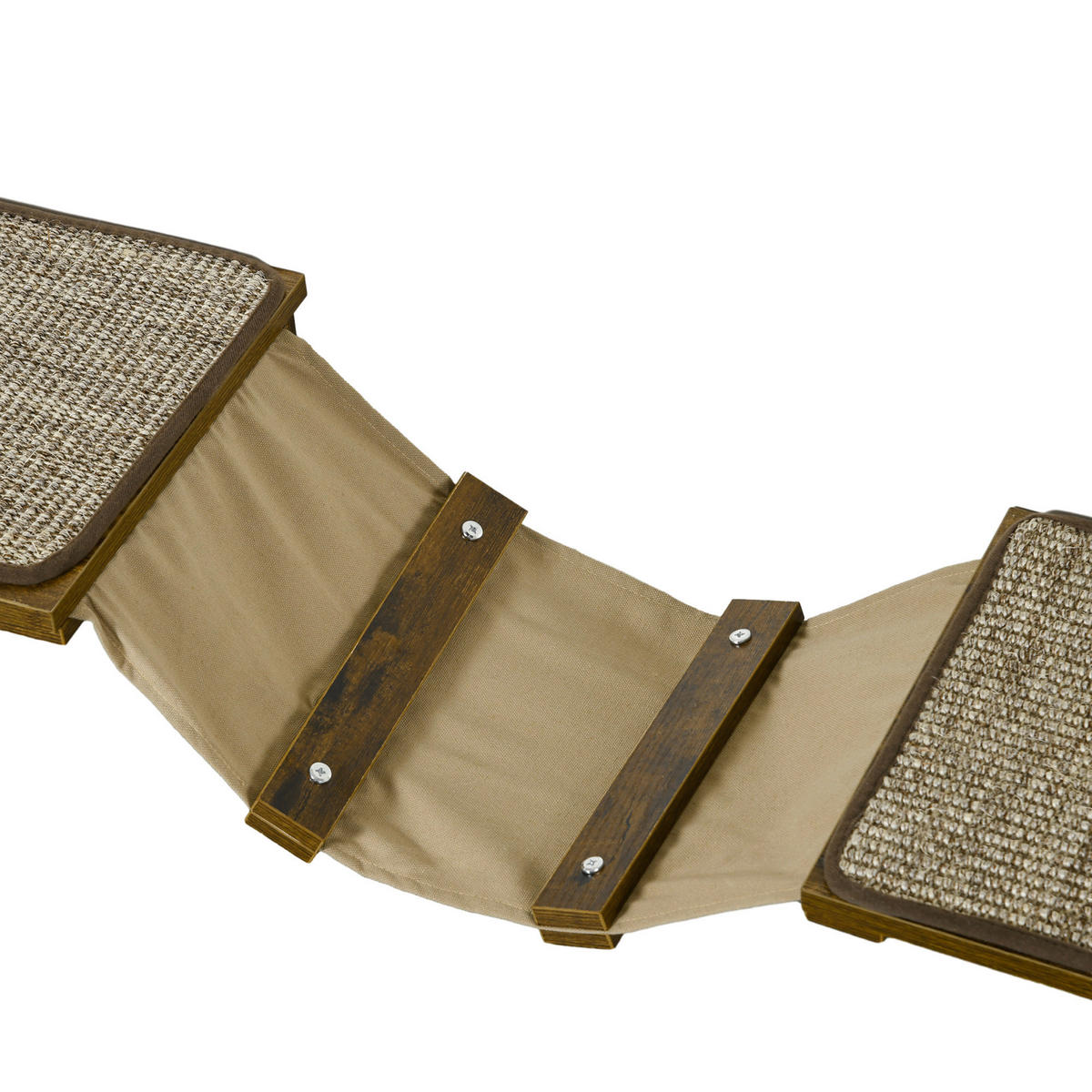 PawHut Katzenregal-Set braun Sisal B/H/L: ca. 29x8,5x136 cm Katzenregal-Set - braun/cremeweiß (136,00/29,00/8,50cm) - PawHut