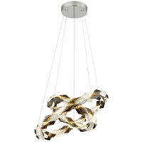 GLOBO LED-Pendelleuchte transparent Chrom Rauch Acryl Metall H/D: ca. 130x55 cm KARILION - Rauch/Chrom (55,00/130,00cm) - GLOBO