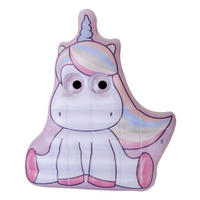 Wehncke Aufblasartikel B/L: ca. 50x75 cm Kinderluftmatratze_Einhorn - pink/weiß (50,00/75,00cm) - Wehncke