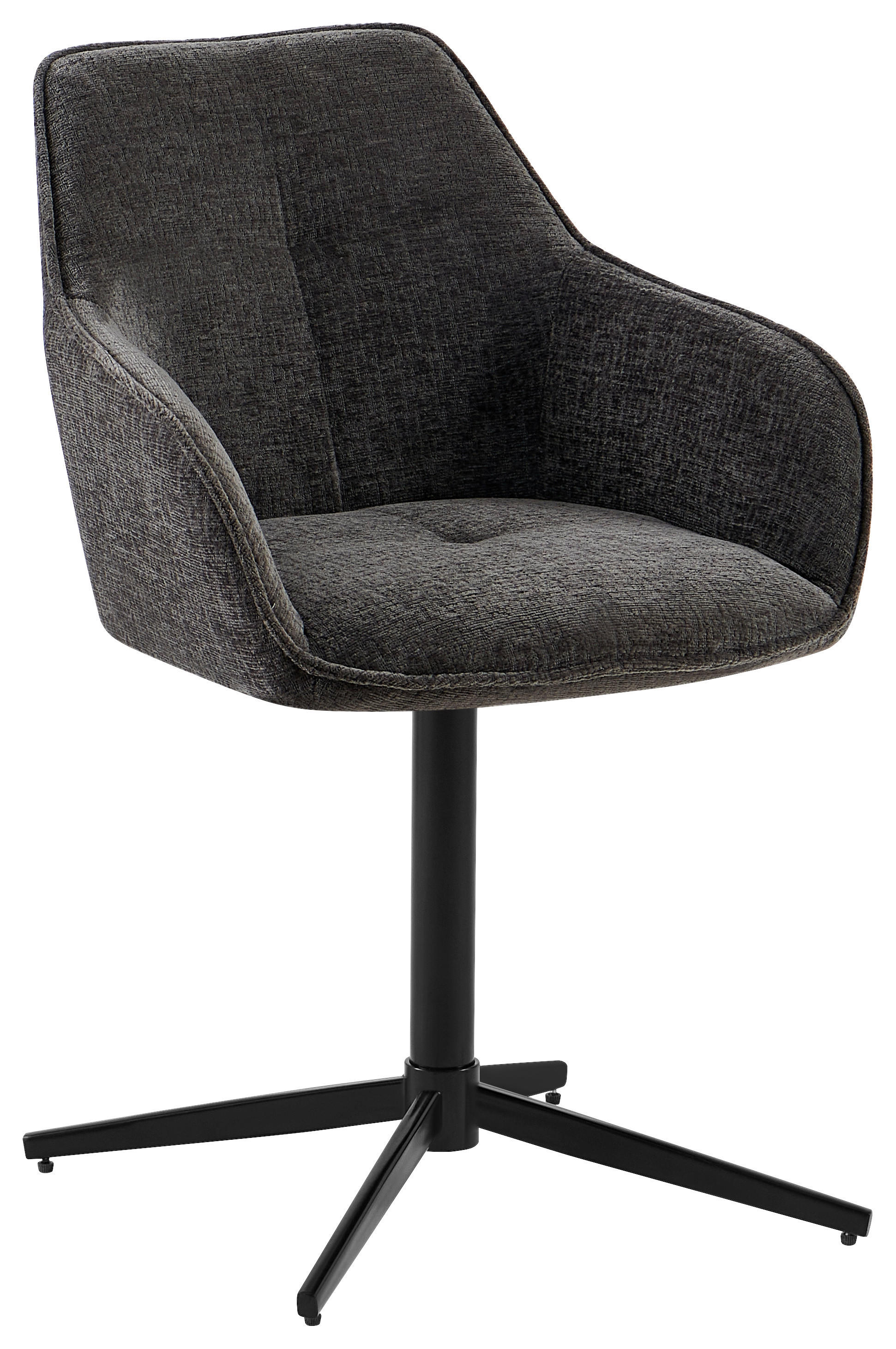 Armlehnstuhl Cannes anthrazit Webstoff B/H/T: ca. 57x85x57 cm Cannes - schwarz/anthrazit (57,00/85,00/57,00cm)