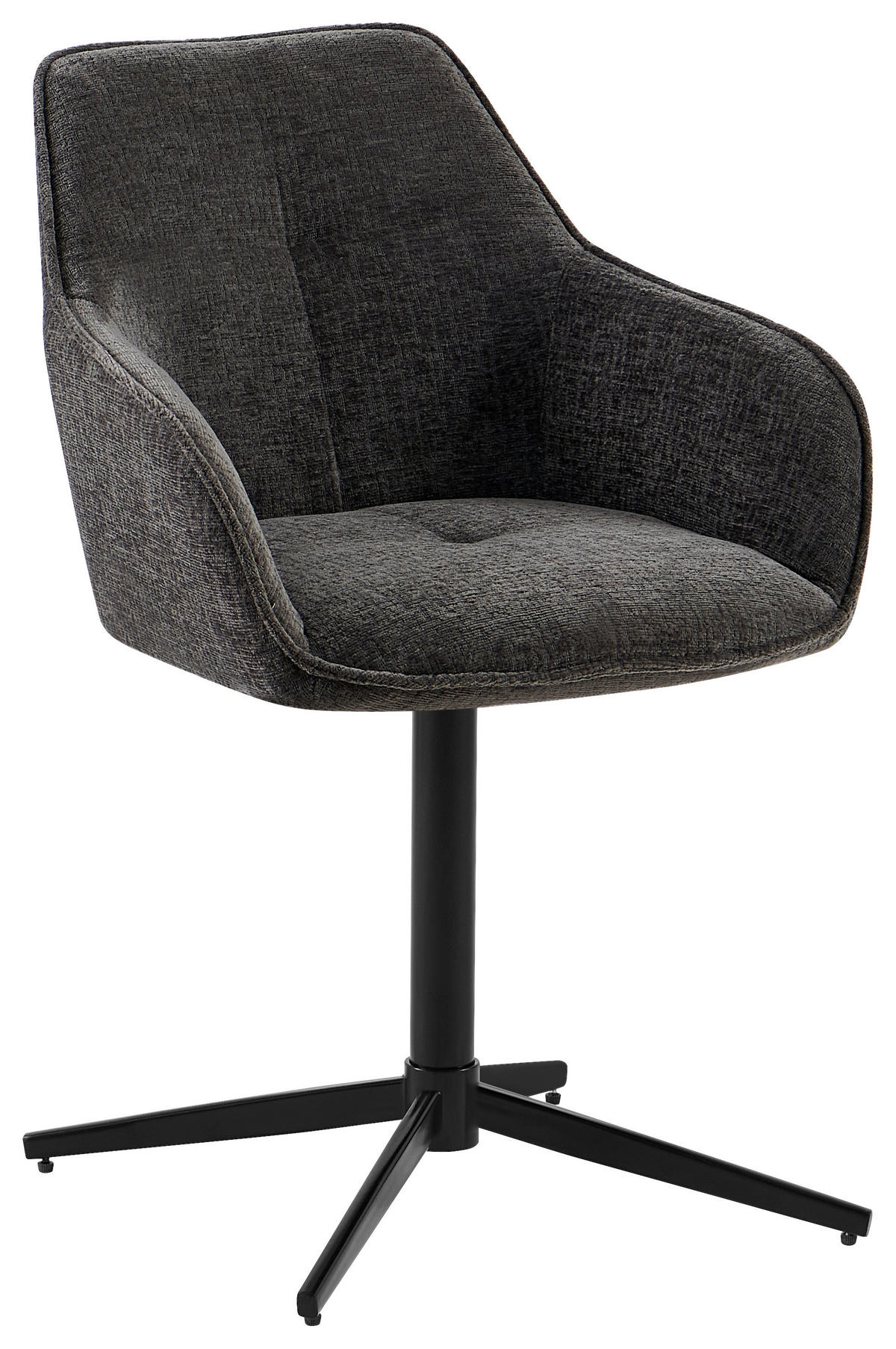 Armlehnstuhl Cannes anthrazit Webstoff B/H/T: ca. 57x85x57 cm Cannes - schwarz/anthrazit (57,00/85,00/57,00cm)