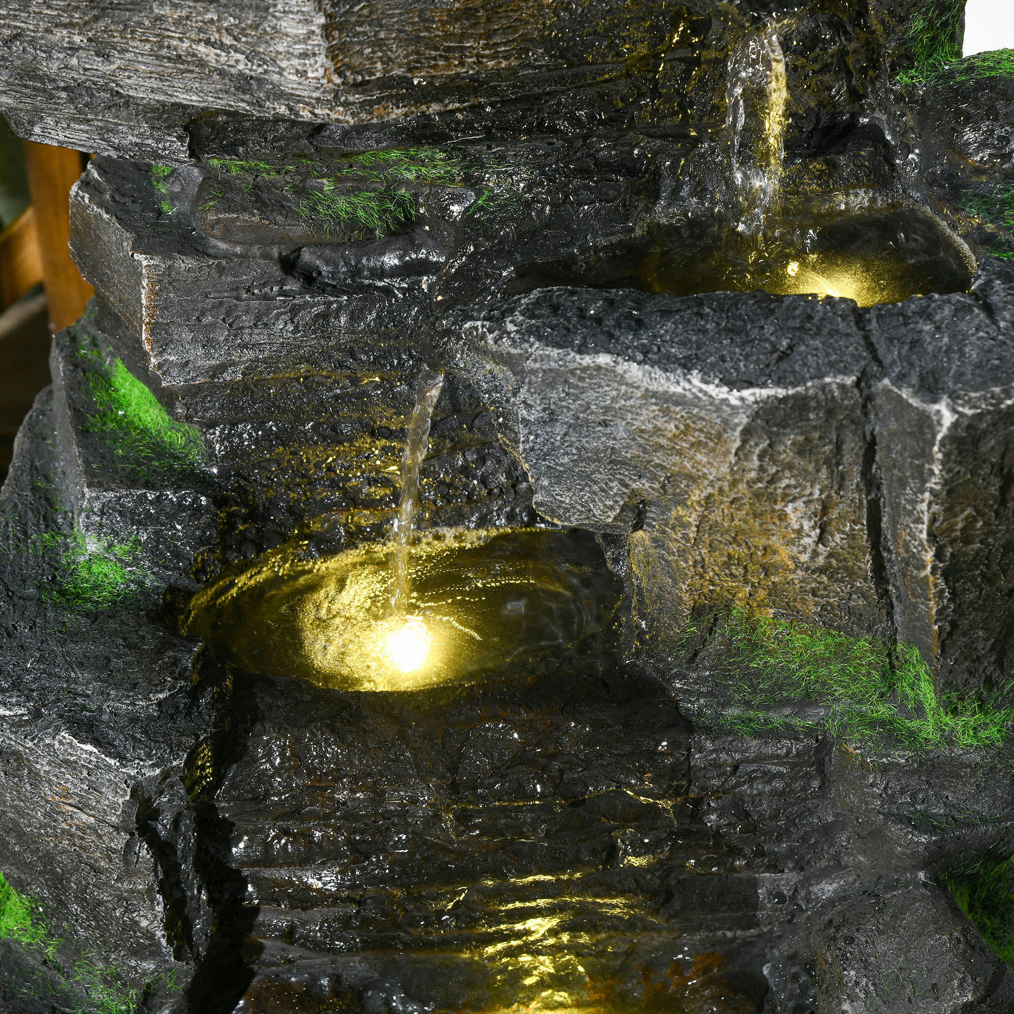 Outsunny Gartenbrunnen dunkelgrau B/H/L:...