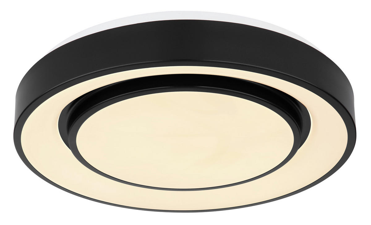 GLOBO Deckenleuchte SULLY 41368-24 schwarz Opal Metall Kunststoff H/D: ca. 7,5x38 cm SULLY - schwarz/Opal (38,00/7,50cm) - GLOBO