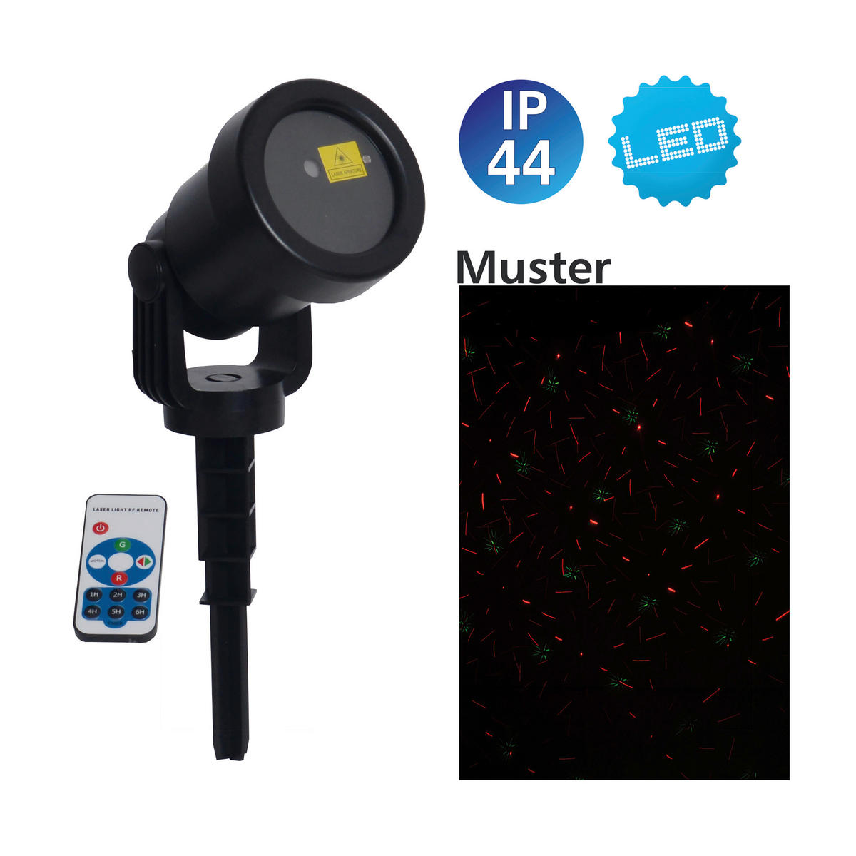 LED-Laser Erdspieß mit LED 5200861 H/D: ca. 40x10 cm LED Laser Erdspieß mit LED - (10,00/40,00cm) - Näve Leuchten