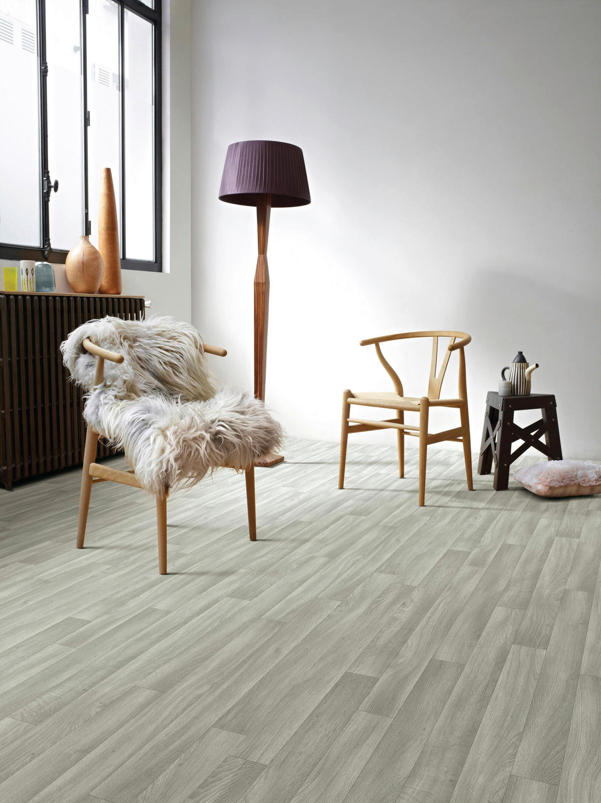 Vinylboden Atlantic grau Eiche B: ca. 200 cm pro m² Atlantic - grau (200,00cm)