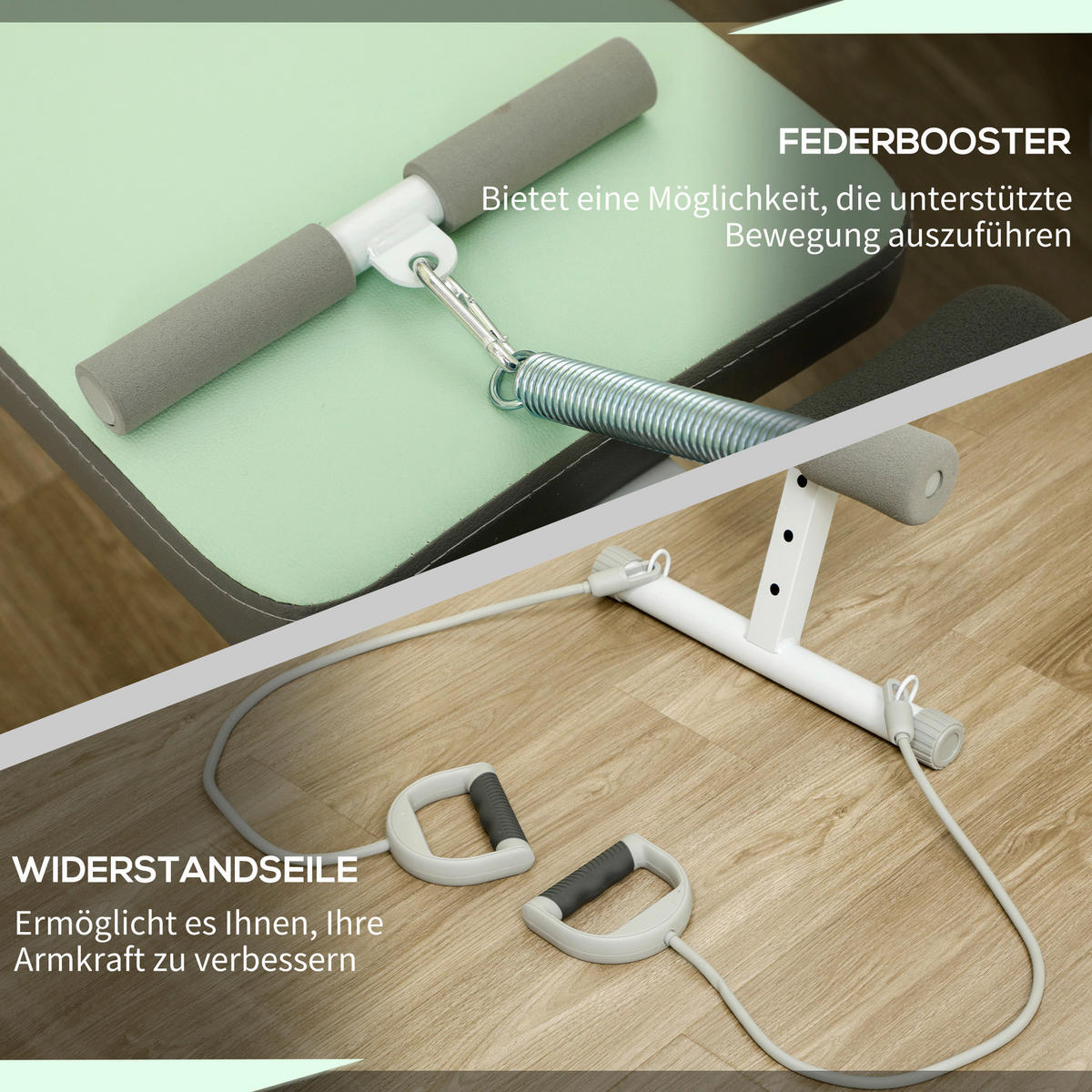 SPORTNOW Sit-Up-Bank grün Stahl B/H/L: ca. 137x66x51 cm Sit-up-Bank - grün (51,00/137,00/66,00cm) - SPORTNOW