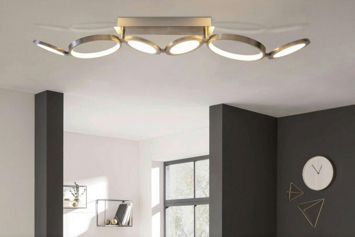Näve Leuchten LED Deckenleuchte NV1363750 stahlfarbig Aluminium B/H/T: ca. 19x14x100 cm null 4 Brennstellen Stelari - stahlfarbig (19,00/14,00/100,00cm) - Näve Leuchten