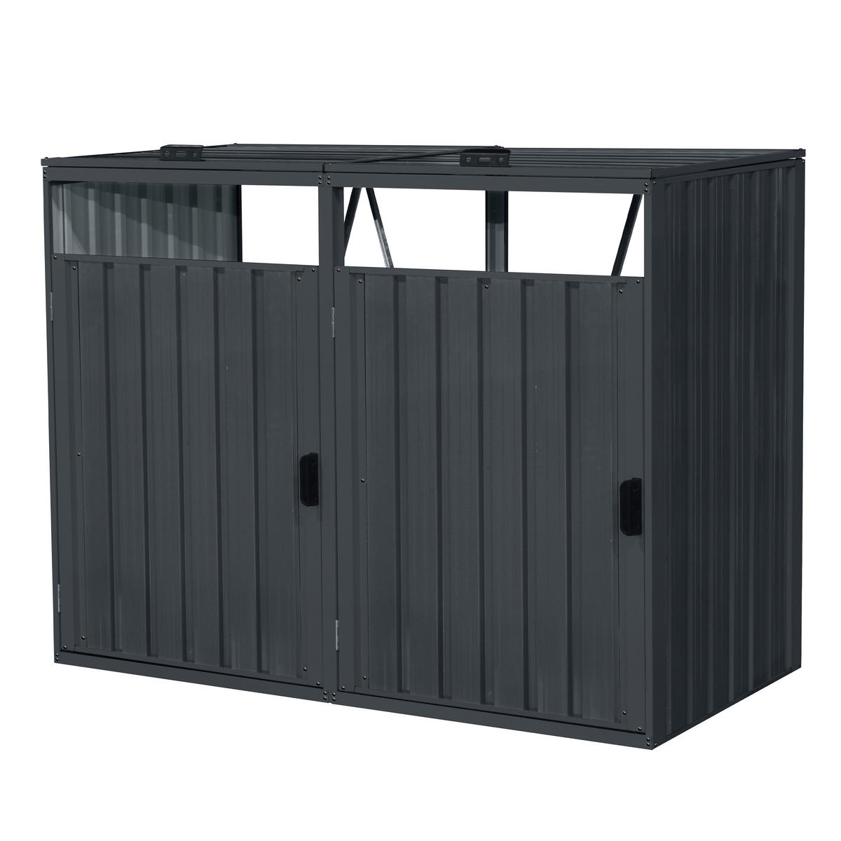 AXI Outdoor Living Mülltonnenbox Owen anthrazit B/H/L: ca. 80x122x160 cm Owen - anthrazit (160,00/80,00/122,00cm) - AXI Outdoor Living