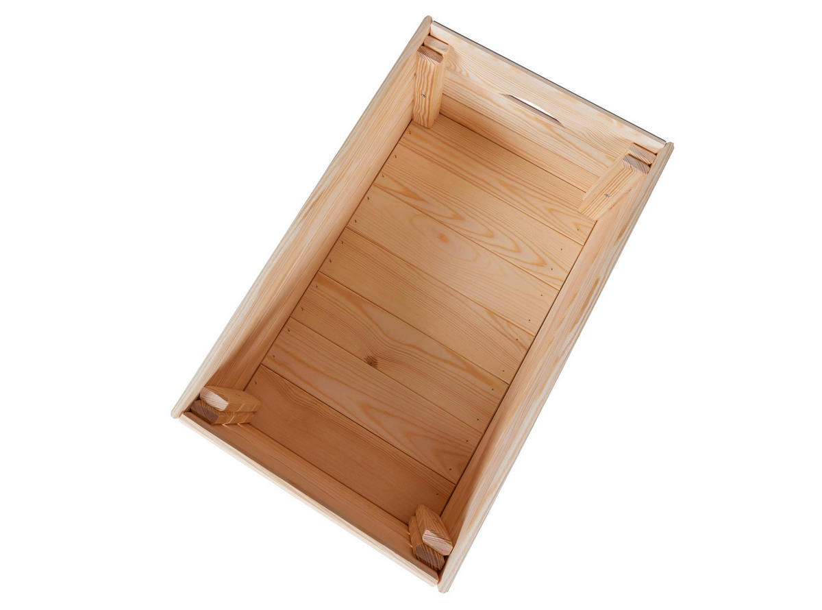 Holzkiste Valloni M natur natur Holz B/H/L: ca. 31,5x23x51 cm Valloni M - natur (51,00/31,50/23,00cm) - Inter Link