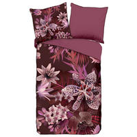 Baumwoll Bettwäsche Farze Satin Farze - bordeaux (155,00/220,00cm) - Descanso